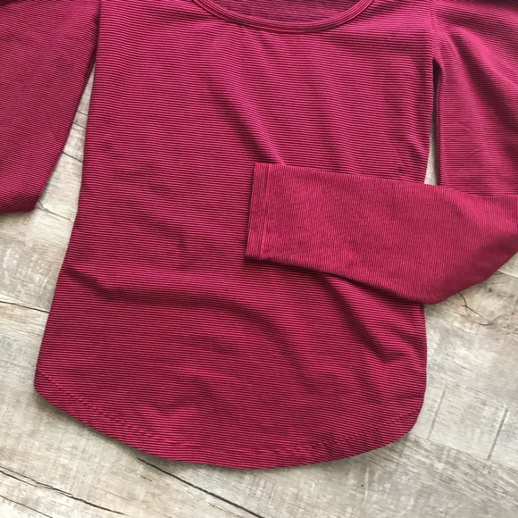 Free People Red & Black Striped Long Sleeve Top - Picture 6 of 9
